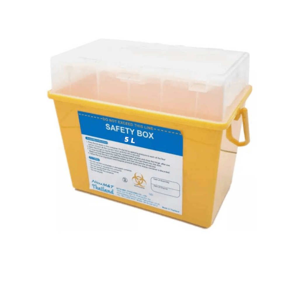 กล่องทิ้งเข็มและของมีคม HEALTHMATE ความจุ 3.2 ลิตร สีเหลือง เกรดส่งออกประเทศญี่ปุ่น